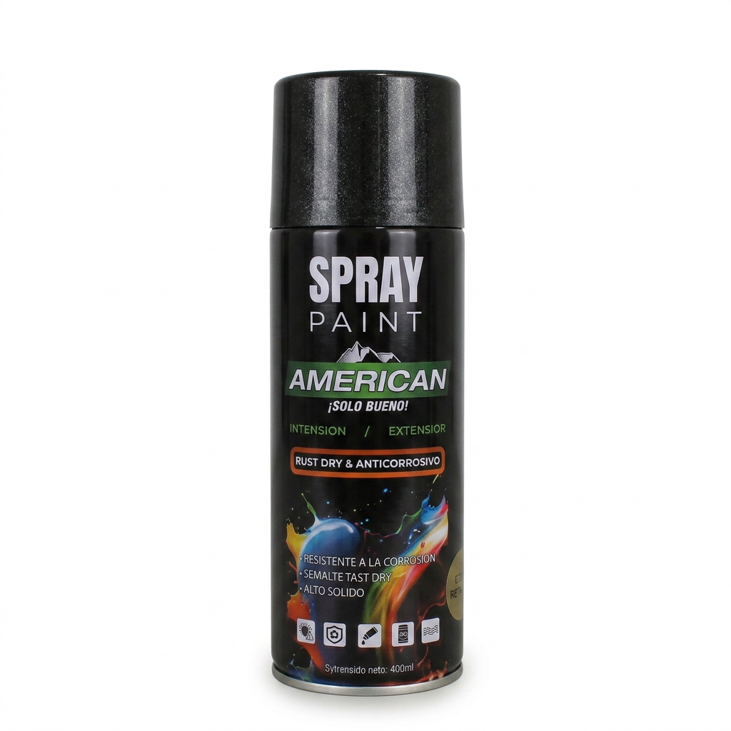 Spray Negro Metalizado