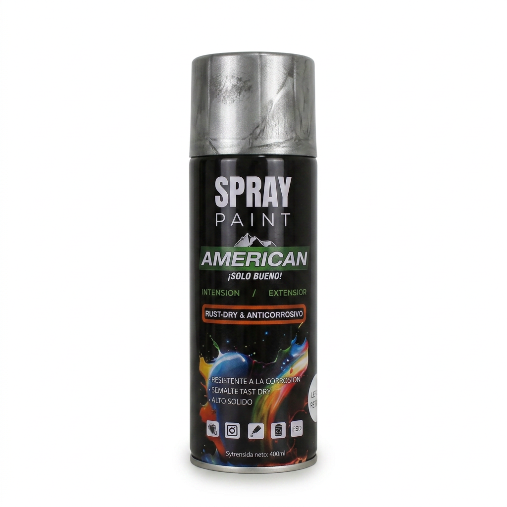 Spray Plateado Alta Temperatura